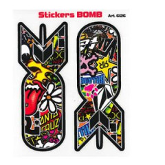 Autocollant adaptable 10x12cm bombing bombe