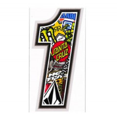 Autocollant adaptable numéro 1 Bombing 10x7.5cm