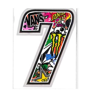 Autocollant adaptable numéro 7 Bombing 10x7.5cm