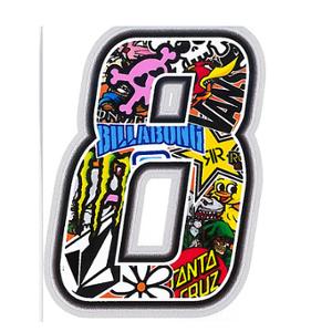 Autocollant adaptable numéro 8 Bombing 10x7.5cm