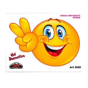 Autocollant adaptable 10x12cm smiley heureux