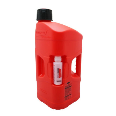 Jerrican 20L Polisport rouge avec tube et bidon 250ml doseur huile