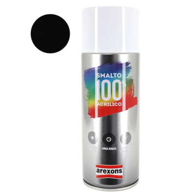 Bombe de peinture acrylique adaptable noir brillant 400 ml (3621)