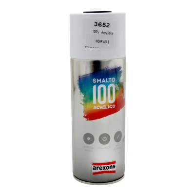 Bombe de peinture acrylique adaptable noir mat 400ml (3652)