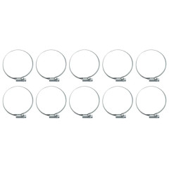 Collier de serrage métal adaptable 50-70mm (sachet de 10 pièces) largeur 9mm