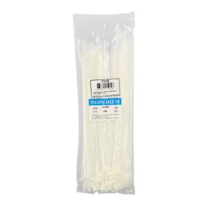 Collier de serrage adaptable plastique transparent 250mm x 3,6mm (x100)