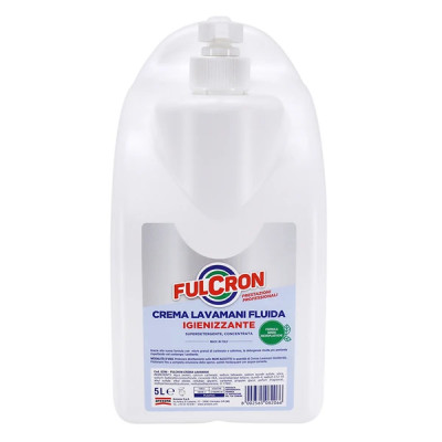 Savon mains adaptable crème blanche granuleuse avec pompe (5L)