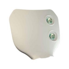 Tête de fourche adaptable bi halogène 2x20W pour moto 50 à boîte (blanc)