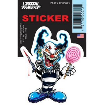 Autocollant Lethal Threat Mini Vilain Clown 60x80mm