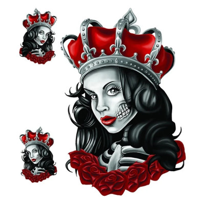 Autocollant Lethal Threat Skull Queen 150 x 200 mm - LT88307