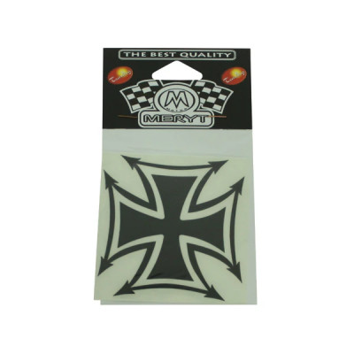 Autocollant Meryt Croix de fer noir 8,3x8,3cm