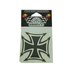 Autocollant Meryt Croix de fer noir 8,3x8,3cm