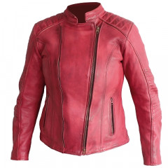 Blouson adaptable en cuir de vachette femme taille S