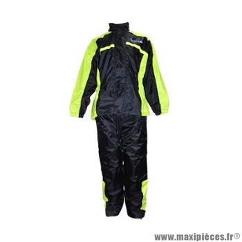 Ensemble de pluie Trendy noir jaune fluo taille M - Veste + pantalon