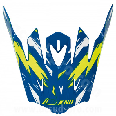 Visière casque cross NoEnd cracked bleu