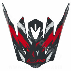 Visière casque cross NoEnd rouge cracked