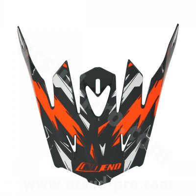 Visière casque cross NoEnd cracked orange