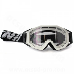 Masque cross moto NoEnd 7.2 cracked series blanc