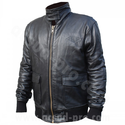 Blouson en cuir de mouton adaptable noir homme taille S