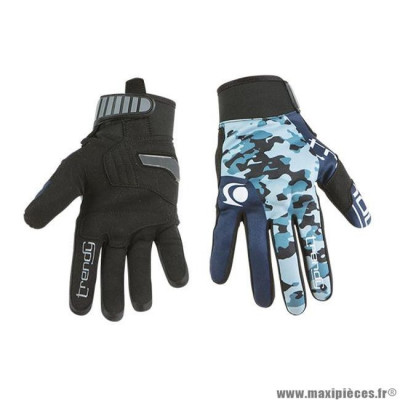 Gants moto Trendy GT625 camo bleu / bleu taille M