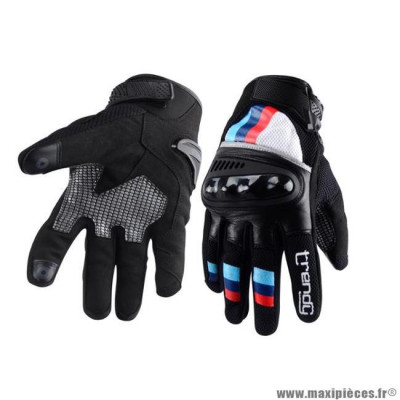 Gants moto Trendy GT425 - Ceara noir / blanc / bleu taille XS