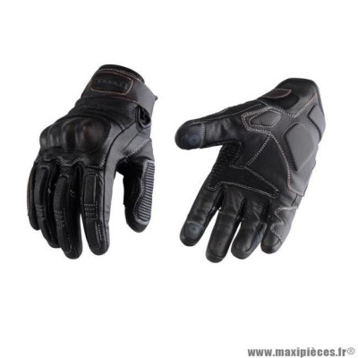 Gants moto Trendy cuir noir / marron taille XL