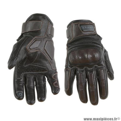 Gants moto Trendy cuir noir / marron taille 3XL