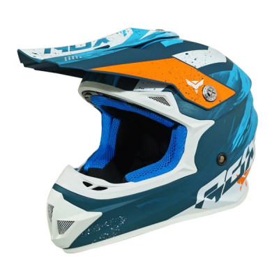 Casque cross ADX couleur bleu mat taille L