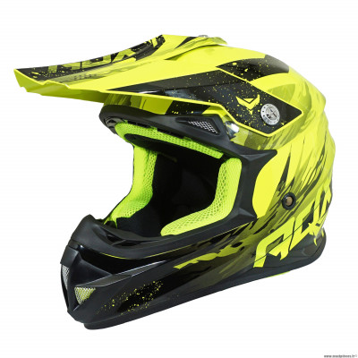 Casque cross ADX jaune fluo brillant taille XXL