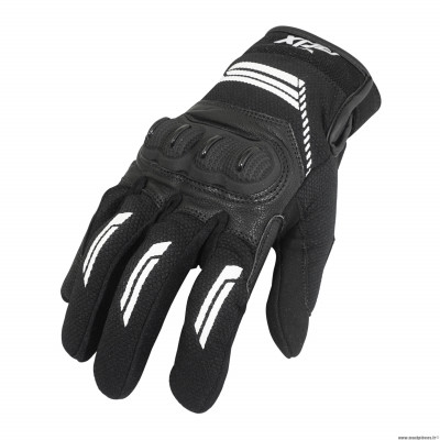 Gants motos ADX printemps/été noir/blanc taille M