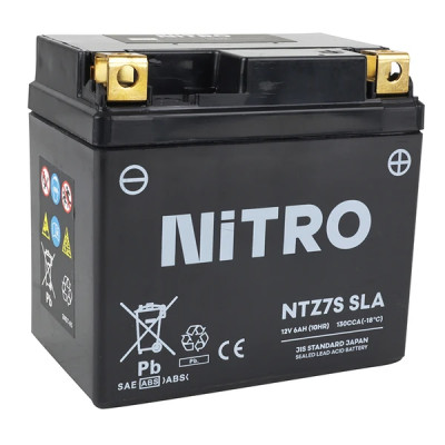 Batterie Nitro 12V 6Ah NTZ7S sans entretien prête à l'emploi