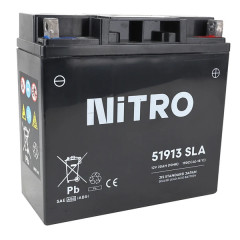Batterie 12V Nitro 20 Ah 51913 sans entretien prête à l'emploi