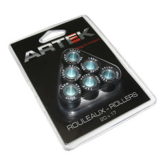 Galets Artek 20x17 15,5g x6 pour Peugeot 125 Satelis - Suzuki 125 Burgman - Aprilia 125 Leonardo - Kymco 125 People