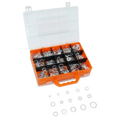 Joint de vidange cuivre plat adaptable assortiment 30 tailles (boîte de 300 pièces)