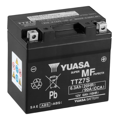 Batterie 12V Yuasa 6Ah TTZ7S Sans entretien prête à l'emploi