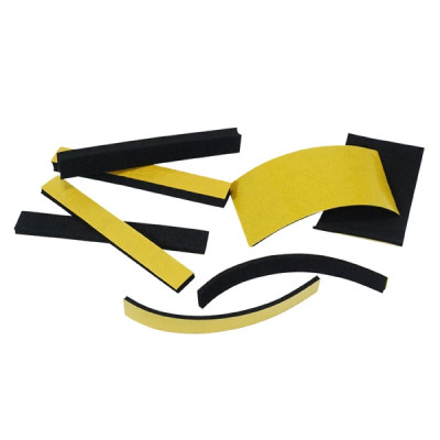 Fixation de batterie Artein mousse adhésive en caoutchouc EPDM 52x110x2 - 15x120x3 - 15x120x5 - 15x120x10 (kit 8 pièces)