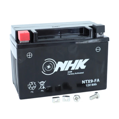 Batterie 12V NHK 8 Ah SANS ENTRETIEN QUALITÉ PREMIUM ACTIVEE EN USINE