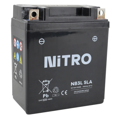 Batterie 12V Nitro 3Ah SLA sans entretien prête à l'emploi