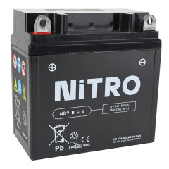 Batterie Nitro 12V 9Ah NB9-B sans entretien prête à l'emploi