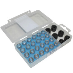 Galets 16x13 2,5-3,0-3,5-4,0g POLINI (4 jeux de 6) pour Peugeot 50 TKR, Trekker, Speedfight, Buxy, Vivacity - Piaggio 50 Zip, Typhoon, NRG 1994 à 1999 - Kymco 50 Dink, People, Top-Boy (242.410)