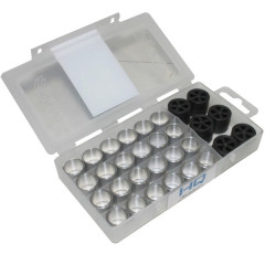 Galets POLINI 19x15,5 3,5-4,0-4,5-5,0g (4 jeux de 6) pour Piaggio 50 Zip 2T/4T après 2000, Typhoon après 1999, Liberty 2T/4T, NRG, Vespa LX 2T/4T-Gilera 50 Stalker, Runner, DNA, Ice (242.421)