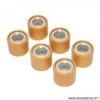 Galets de roulement PIAGGIO 7,4 g - jeu de 6 - MP3 125 (2007+), BEVERLY 125 (2005+), X8 (2004+), X9 (2003+), X10 (2012+), X-EVO, VESPA GTS (2007+), GILERA NEXUS (2007+), RUNNER 4T - CM1038045