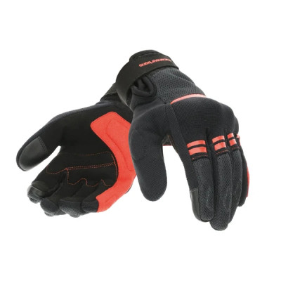 Gants Tucano Urbano Lady Penna noir/rouge taille XS homologués EN 13594:2015-CE