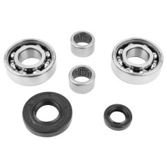 Roulement boite de vitesses adaptable 2x6203 C4 + 2 x HK1412 + 2 SPI 12x20x5 - 17x35x7 pour Derbi 50 Senda