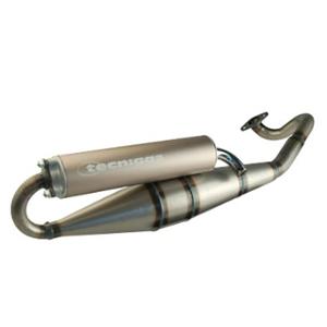Silencieux Tecnigas Alu Noir pour Scooter Peugeot 50 Ludix, Speedfight 3, Citystar
