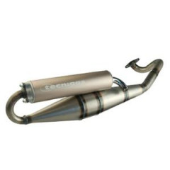 Silencieux Tecnigas Alu Noir pour Scooter Peugeot 50 Ludix, Speedfight 3, Citystar