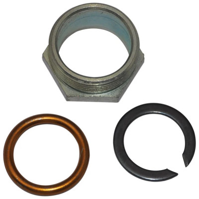 Ecrou d'échappement adaptable avec joint-bague + rondelle pour mobylette MBK 51