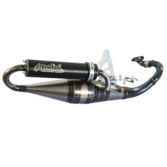 Pot d'échappement Polini Team 4 pour scooter MBK 50 Nitro, Mach G, Ovetto 2T, Yamaha 50 Aerox, Jog R, Neos 2T (200.0408)