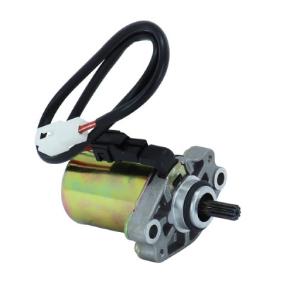 Démarreur adaptable 12V-0,15Kw - 10 dents - Aprilia 50 SR H20 Racing, Sport 2000 à 2004, SR DITECH 2000 à 2006, Scarabeo DITECH, Cagiva 50 Cucciolo, Suzuki 50 Katana, Address, AP