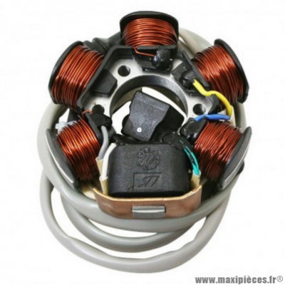 Stator Piaggio référence 830294 pour scooter 50 Typhoon, NRG, NTT, Sfera, Liberty, Zip RST, Vespa ET2 1998 à 2005 et Gilera 50 Stalker, Runner 1998 à 2005